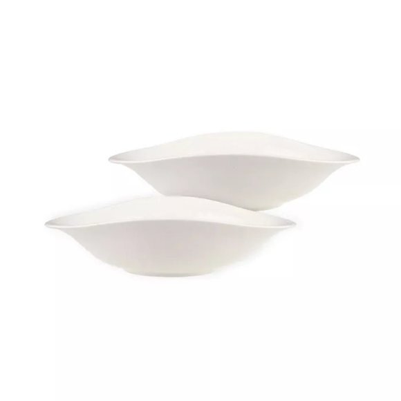 Villeroy & Boch Vapiano Pasta Bowls Set of 2 WHITE Beautiful Presentation Bowls - Picture 2 of 6